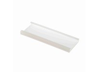 System Plast VG-P2520BC-10 Bar Cap Combination Group D (Cover), 2.2" Width x 0.49" Height x 10' Length, White UHMW-PEBar Cap Com