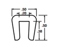 System Plast VG-P316SBC-SD-10 Bar Cap, 0.5" Width x 0.5" Height | Black Nolu-SDBar Cap