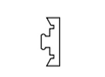 System Plast VG-P512-10 Bar Cap Combination Group A (Cover), 0.75" Width x 0.28" Height x 10' Length, White UHMW-PEBar Cap Combi