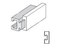 System Plast VG-P820F-20 Bar Cap Combination Group B (Cover), 1.25" Width x 0.25" Height x 20' Length, White UHMW-PEBar Cap Comb