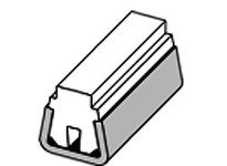 System Plast VG-SSCG-#40-20 Conical Guides Chain Guide Rail, 0.67" Width x 0.67" Height x 240" Length, White UHMW-PEConical Guid