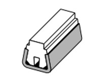 System Plast VG-SSCG-#50-20 Conical Guides Chain Guide Rail, 0.67" Width x 0.67" Height x 240" Length, White UHMW-PEConical Guid