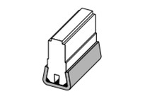 System Plast VG-SSECG-#40-10 Conical Guides Extended Chain Guide Rail, 0.67" Width x 1.45" Height x 120" Length, White UHMW-PECo