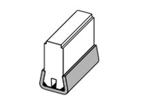 System Plast VG-SSECG-#50-20 Conical Guides Extended Chain Guide Rail, 0.67" Width x 1.45" Height x 240" Length, White UHMW-PECo