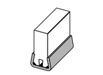 System Plast VG-SSECG-#60-10 Conical Guides Extended Chain Guide Rail, 0.67" Width x 1.45" Height x 120" Length, White UHMW-PECo