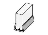 System Plast VG-SSECG-#60-12 Conical Guides Extended Chain Guide Rail, 0.67" Width x 1.45" Height x 144" Length, White UHMW-PECo