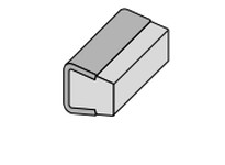 System Plast VG-SSF-HT-10 Conical Guides Flat Guide Rail, 0.49" Width x 0.67" Height x 120" Length, Grey PTFEConical Guides Flat