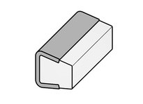 System Plast SOLUS VG-SSF-HT-5 GUIDE RAIL STAINLESS STEEL HI-TEMP FLAT 5 FT.