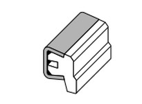System Plast VG-SSMT-20 Conical Guides Modified Tee Guide Rail, 0.84" Width x 0.71" Height x 240" Length, White UHMW-PEConical G