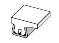 System Plast VG-SSTG-03-10 Conical Guides Tab Chain Guide Rail, 1.12" Width x 0.72" Height x 120" Length, White UHMW-PEConical G