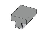 System Plast VG-SSTS-1.25-NS-12 Conical Guides Tee Guide Rail, 1.25" Width x 0.83" Height x 144" Length, Grey Nolu-SConical Guid