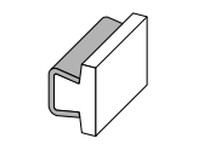 System Plast VG-SSWFS-NS-20 Conical Guides Wide Flat Guide Rail, 1" Width x 0.69" Height x 240" Length, Grey Nolu-SConical Guide