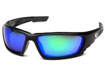 Pyramex Venture Gear Brevard VGSB1057DTB Safety Glasses Green Mirror Anti-Fog Lens with Shiny Black FrameVenture Gear Brevard Sa