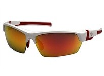 Pyramex Venture Gear Tensaw VGSWR355T Safety Glasses | White-Red Frame & Sky Red Mirror Lens
