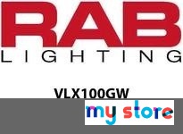 RAB VLX100GW VAPORPROOF 100 3 BOX 1/2 HUB WHITE WITH GL GLOBE WIRE GUARD