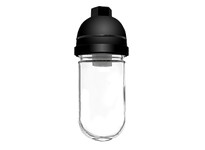 RAB VP100B VAPORPROOF 100 Pendant 1/2 Black With Glass Globe