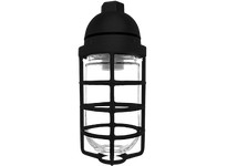 RAB VP100DGB VAPORPROOF 100 Pendant 1/2 Black Glass Globe Cast Guard