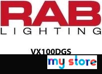 RAB VX100DGS Vaporproof 100 Ceiling 4 Box 1/2 Silver Globe | Durable Lighting