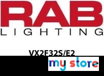 RAB VX2F32S/E2 VP CFL CEILING 32W 277V EMERG BATTERY B/U SILVER