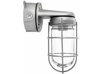 RAB VXBR100P-S VAPORPROOF 100 Wall Bracket 4 Box 1/2 Silver With PERMA Globe