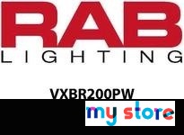 RAB VXBR200PW VAPORPROOF 200 WALL BRK 4 BOX 1/2 WITH WHITE PERMA GLOBE