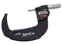 Starrett W733.1XFLZ-4 Wireless Outside Micrometer, Friction Thimble, Carbide Anvil, .00005" Res., 3-4" RangeWireless Outside Mic