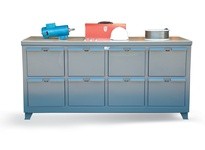 StrongHold WB-15328 Heavy-Duty Drawer Cabinet with Maple Top 72x30x36