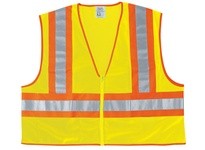 MCR WCCL2LX2 Poly Mesh 4 1/2 Orange/Silver Stripe | YarinInd