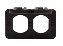 Cooper Eaton WD3060BK Duplex Rec Cover w/Flip Lids | YarinInd