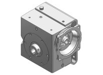 Hub City 0230-07665 30:1 Ratio, Cast Iron Single-Reduction Worm Reducer, 0.625" Input Diameter, 1.250" Output Diameter, C-Face Q