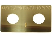 DIXON WP2H-ASSP-P 2 HOLE WALL PLATE 3-3/8" DIAM 7-5/8" CENTERS AS/SP COMBO POL BR