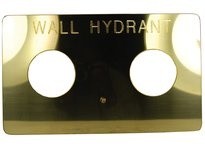 DIXON WP2H-HY-P 2 HOLE 3-3/8" TWO-WAY WALL PLATE WALL HYDRANT 7-5/8" CTR POL BRASS