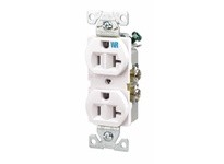 Cooper Eaton WRBR20W Receptacle Weather Resistant Duplex 20A 125V 2P3W Str White