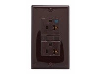 Cooper Eaton WRSGF20B GFCI Weather Resistant ST Duplex 20A 125V Brown | Durable Electrical Solutions