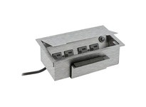 Hubbell Wiring WSBB43UBSS WRK SURFC BOX RECESSED 4PWR 2-U DATA BSS | Industrial Solutions