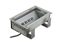 Hubbell Wiring WSBG43USV WRK SFC ELITE RECESSED 4 PWR 3-U SILVER | YarinInd