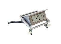 Hubbell Wiring WSBUSB2X2ALU WRK SURFC BOX FLIP UP USB2X2 BRUSH ALUM