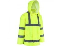 WW4033J/M West Chester Hi-Vis Lime Rain Jacket Poly/PU Coated Class 3 | Durable Safety Gear