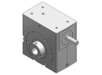 Hub City 0230-14646 60:1 Ratio, Cast Iron Single-Reduction Worm Reducer, 0.875" Input Diameter, 1.438" Output Diameter, Shaft In