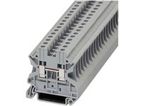Cutler Hammer XBUT4 Terminal Block 6.2 mm Wide Gray Feed Through Tb 26-10 AWG XB IEC Series