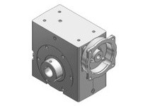 Hub City 0230-14982 60:1 Ratio, Cast Iron Single-Reduction Worm Reducer, 0.875" Input Diameter, 1.438" Output Diameter, C-Face Q