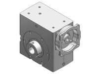 Hub City 0230-15017 50:1 Ratio, Cast Iron Single-Reduction Worm Reducer, 0.875" Input Diameter, 2.188" Output Diameter, C-Face Q