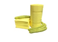 MBT YFMF150S-1 Yellow hazmat absorbent rolls absorb most aggressive fluids and most non-aggressive fluids. These rolls are most 