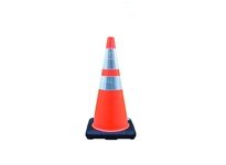 Cortina 03-500-24 DW Traffic Cone 28" Orange 10# 6"/4" Collars w/black base