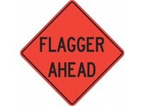Cortina 07-800-3703 36" Vinyl Non-Reflective - Flagger Ahead