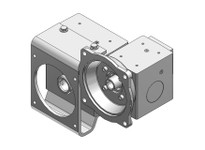 Hub City 0230-18827 300:1 Ratio, Cast Iron Double-Reduction Worm Reducer, 0.625" Input Diameter, 1.000" Output Diameter, C-Face 