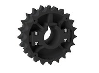 Rexnord 614-38-2 1 3/16" Round Shaft-ready Bore, 5.088" Pitch Diameter, 21 Teeth, 1 Keyway, 1 Set Screw, PA, NS820 Molded Split 