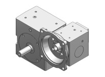Hub City 0230-19730 600:1 Ratio, Cast Iron Double-Reduction Worm Reducer, 0.625" Input Diameter, 0.875" Output Diameter, C-Face 