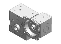 Hub City 0230-19947 300:1 Ratio, Cast Iron Double-Reduction Worm Reducer, 0.625" Input Diameter, 1.000" Output Diameter, C-Face 
