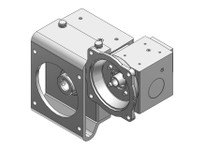 Hub City 0230-20309 500:1 Ratio, Cast Iron Double-Reduction Worm Reducer, 0.625" Input Diameter, 1.000" Output Diameter, C-Face 